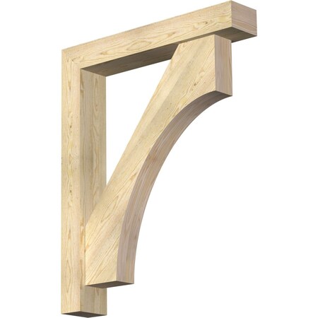 Ekena Millwork Westlake Block Rough Sawn Bracket w/ Offset Brace, Douglas Fir, 6"W x 34"D x 42"H BKT0604X34X42WTL05RDF